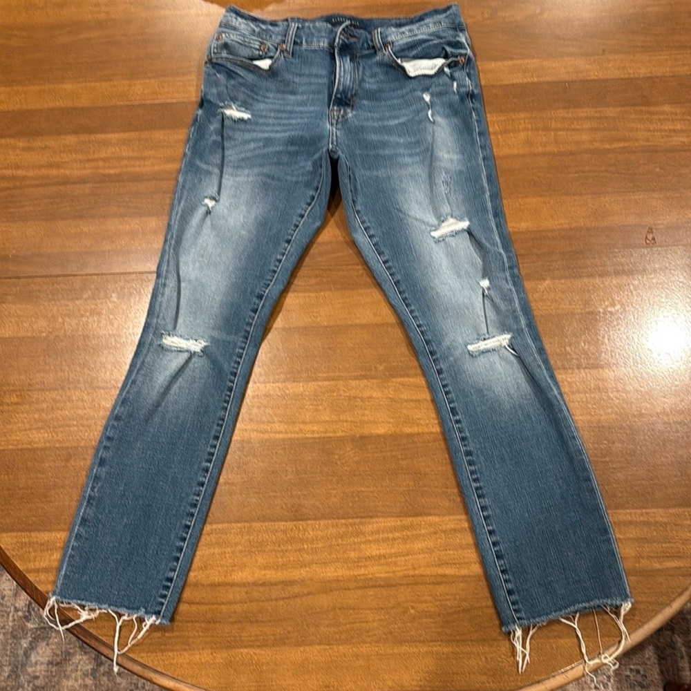 Aeropostale Blue Straight Leg Jeans Distressed